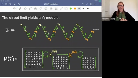 Thumbnail for entry Infinite-dimensional representations of algebras talk 2 - Rosanna Laking