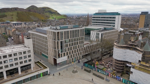 Thumbnail for Drone Dugald Stewart Building wide tracking forward