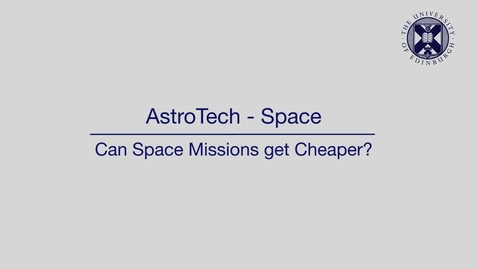 Thumbnail for entry AstroTech - Space - Can space missions get cheaper?