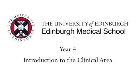 Thumbnail for entry Year 4 Introduction to the clinical area