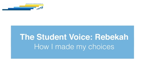 Thumbnail for entry LEAPS - The Student Voice: Rebekah