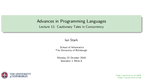 Thumbnail for Cautionary Tales in Concurrency