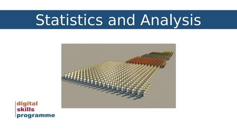 Thumbnail for Developing Your Data Skills Programme 2023-2024:  Workshop 2 Webinar - Statistics &amp; Analysis