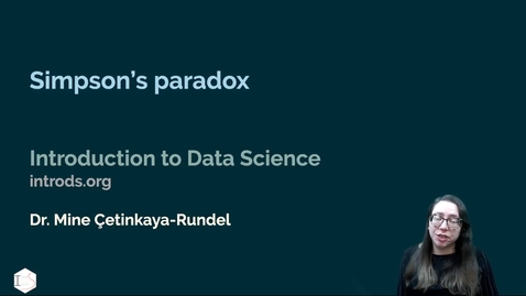 Thumbnail for IDS - Week 05 - 05 - Simpson's paradox