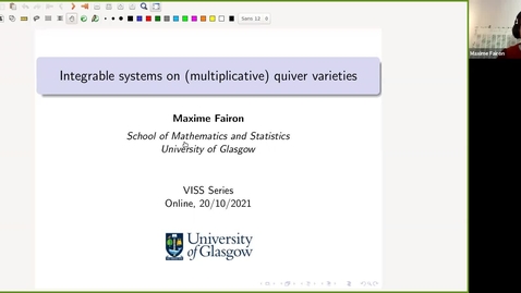 Thumbnail for Integrable systems on (multiplicative) quiver varieties - Maxime Fairon