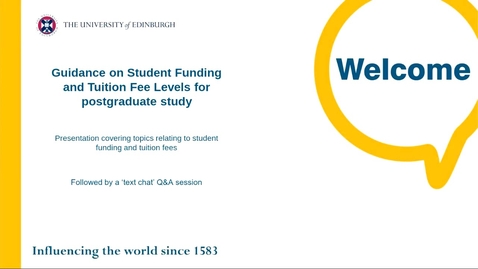 Thumbnail for entry PG How to get guidance on student funding and fee levels