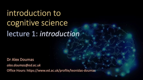 Thumbnail for CogSci lecture 1 part 1