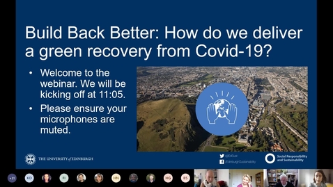 Thumbnail for Build Back better Webinar - August 2020