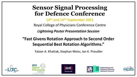 Thumbnail for entry Fast Givens Rotation Approach to Second Order Sequential Best Rotation Algorithms - Faizan Khattak