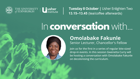 Thumbnail for In conversation with... Omolabake Fakunle &amp; Gwenetta Curry