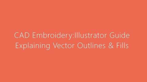 Thumbnail for Vector based shapes for CAD Embroidery - Strokes &amp; Fills explained