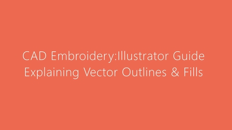 Thumbnail for entry Vector based shapes for CAD Embroidery - Strokes &amp; Fills explained