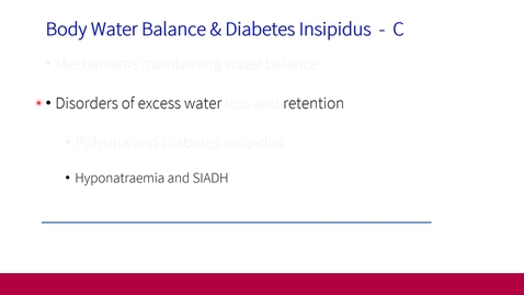 Thumbnail for Body Water Balance &amp; Diabetes Insipidus - C