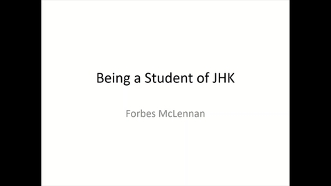 Thumbnail for entry Forbes McLennan - Being a Student of John Knox