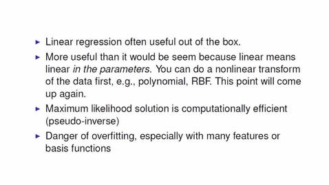 Thumbnail for entry Linear Regression Summary