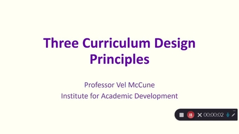 Thumbnail for entry Three Curriculum Design Principles