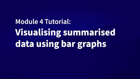 Thumbnail for entry Data Tutorial: Visualising summarised data using bar graphs