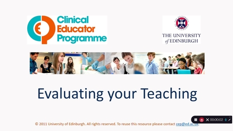 Thumbnail for entry Evaluating your Teaching