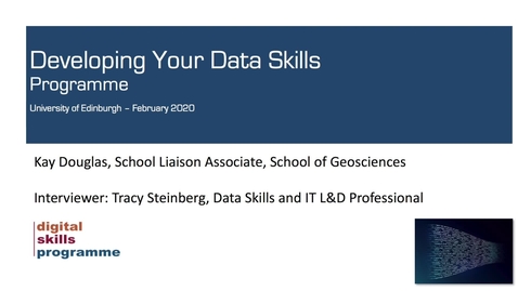 Thumbnail for Developing Your Data Skills Programme Participant Interview with Kay Douglas