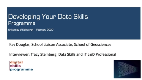 Thumbnail for entry Developing Your Data Skills Programme Participant Interview with Kay Douglas