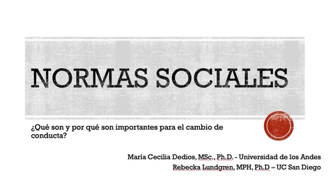 Thumbnail for Normas sociales