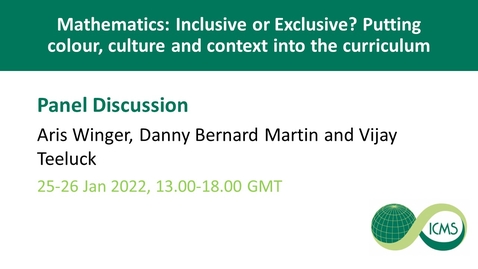 Thumbnail for Panel discussion with Aris Winger, Danny Bernard Martin and Vijay Teeluck - Wednesday 26 January