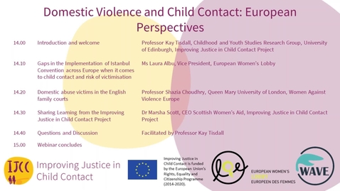 Thumbnail for entry Domestic Violence and Child Contact: European Perspectives