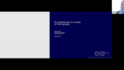 Thumbnail for entry Gareth Tracey: Introduction to crowns in finite groups