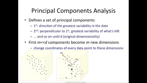 Thumbnail for entry Principal component analysis