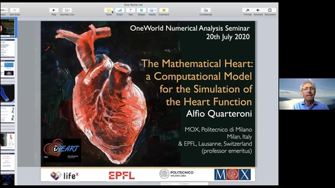 Thumbnail for entry Alfio Quarteroni 20 July The mathematical heart: a computational model for the simulation of the heart function
