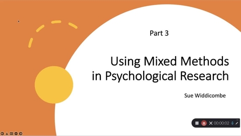 Thumbnail for Using Mixed Methods in Psychological Research Part 3