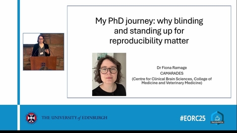 Thumbnail for Discovering and confronting bias head on in behavioural neuroscience  – my PhD experience | Fiona Ramage