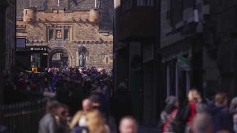 Thumbnail for Bustling crowd on Edinburgh's Royal Mile