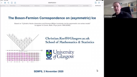 Thumbnail for South East Mathematical Physics Seminars:  Christian Korff