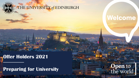 Thumbnail for entry Starting University 2021/22: Information for offer holders