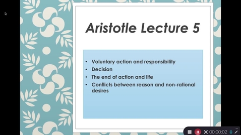 Thumbnail for entry Aristotle Lecture 5.1