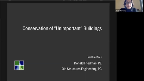 Thumbnail for entry Conservation of “Unimportant” Buildings, Donald Friedman
