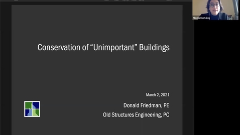 Thumbnail for Conservation of “Unimportant” Buildings, Donald Friedman