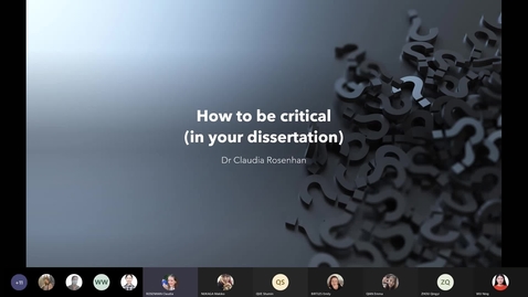 Thumbnail for Students_ Practice Worth Sharing (PWS) - How to be critical in your dissertation