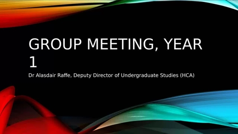 Thumbnail for Year 1, Week 4 Group Meeting (13 October 2021)
