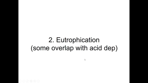 Thumbnail for entry Air Pollution and Ecosystem Health (Eutrophication and Ozone Deposition) Slide-cast