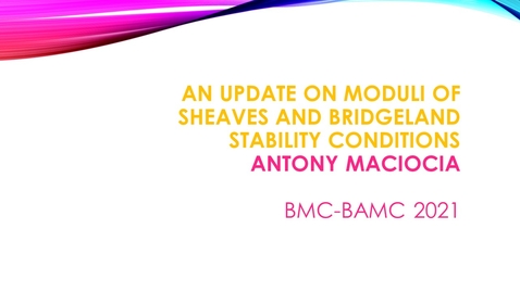 Thumbnail for BMC BAMC 2021 Antony Maciocia