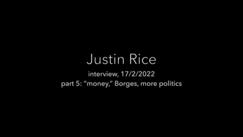 Thumbnail for Justin Rice interview 5