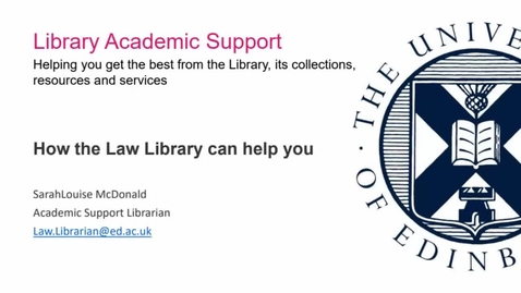 Thumbnail for entry UG How the Library can help you Sept 2022