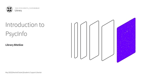 Thumbnail for Library Bitesize: Introduction to PsycInfo
