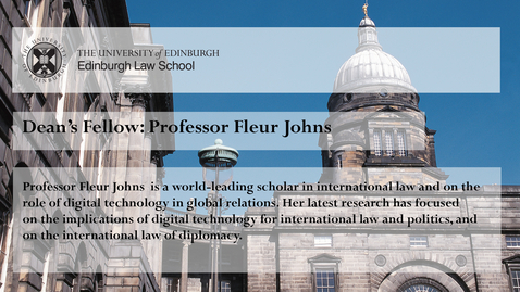 Thumbnail for Dean's Fellow Podcast - Professor Fleur Johns