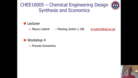 Thumbnail for Workshop 4 - Process Economics Solutions