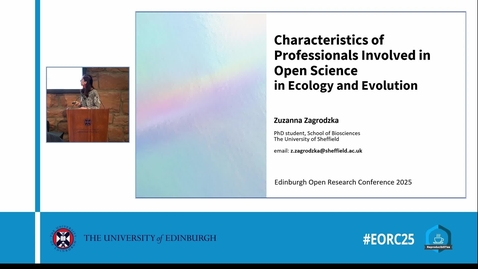 Thumbnail for Characteristics of Professionals Involved in Open Science in Ecology and Evolution | Zuzanna Zagrodzka