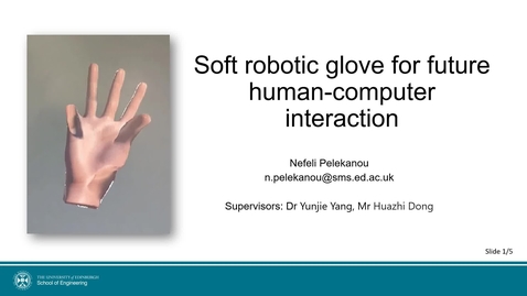 Thumbnail for Nefeli Pelekanou - Soft robotic glove for future human-computer interaction