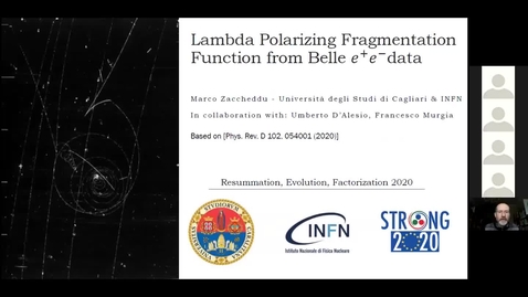 Thumbnail for entry REF2020: Marco Zaccheddu- Lambda Polarizing fragmentation function from Belle e+e- data
